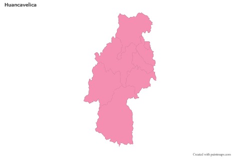 Contoh Peta untuk Huancavelica (merah jambu,garis besar)