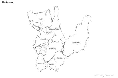 Huánuco için Örnek Haritalar (siyah-beyaz)
