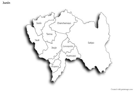 Sample Maps for Junín (black-white,shadowy)