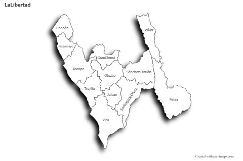 Sample Maps for La Libertad (black-white,shadowy)