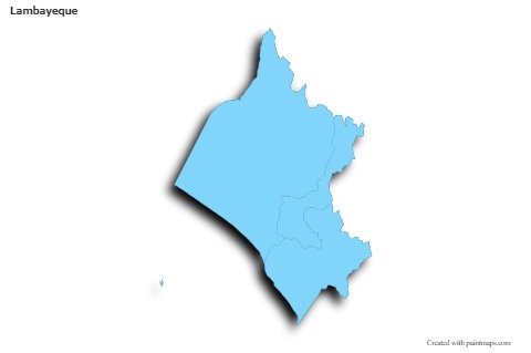Exemplos de mapas para Lambayeque (azul,contorno,sombra)