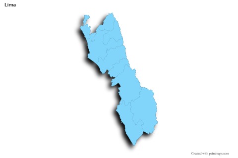 Sample Maps for Lima (blue,outline,shadowy)