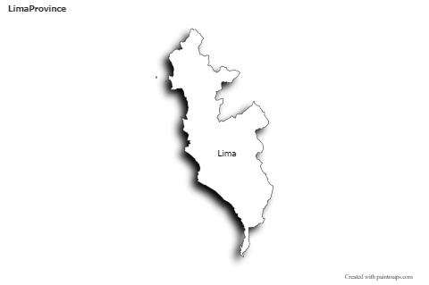 Sample Maps for Lima Province (black-white,shadowy)