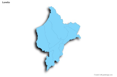 Sample Maps for Loreto (blue,outline,shadowy)