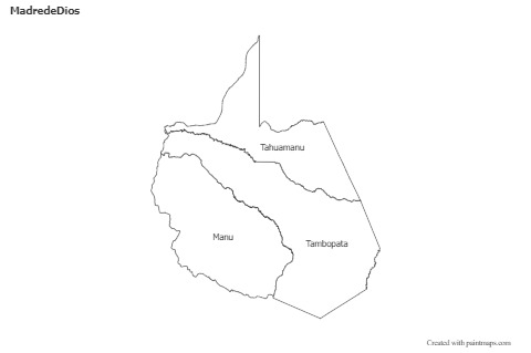 Contoh Peta untuk Madrede Dios (hitam-putih)