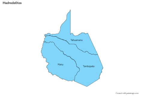 Contoh Peta untuk Madrede Dios (biru)