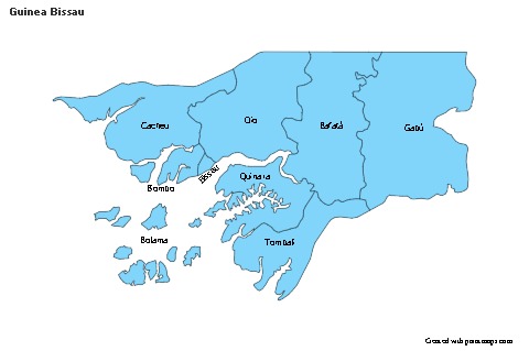 Contoh Peta untuk Guinea Bissau (biru)