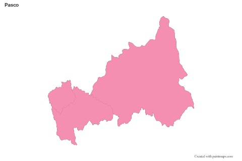 Contoh Peta untuk Pasco (merah jambu,garis besar)