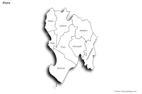 Sample Maps for Piura (black-white,shadowy)