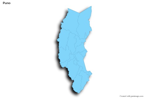 Puno için Örnek Haritalar (mavi,anahat,gölgeli)