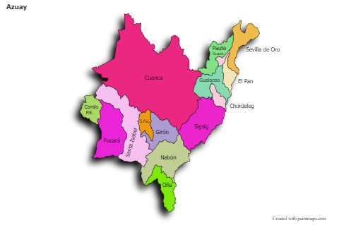 Sample Maps for Azuay (colored,shadowy)
