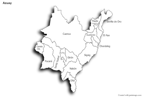 Sample Maps for Azuay (black-white,shadowy)