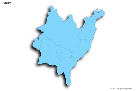 Sample Maps for Azuay (blue,outline,shadowy)