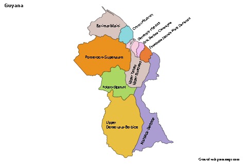 Sample Maps for Guyana (colored)