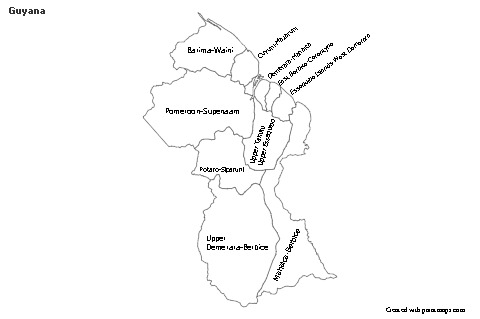 Sample Maps for Guyana (black-white)