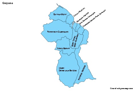Sample Maps for Guyana (blue)