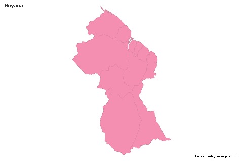 Sample Maps for Guyana (pink,outline)