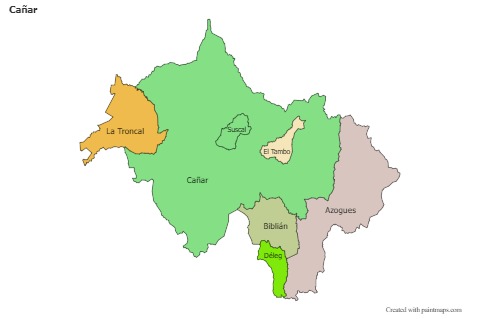 Sample Maps for Cañar (colored)