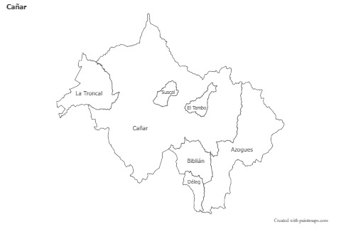 Sample Maps for Cañar (black-white)