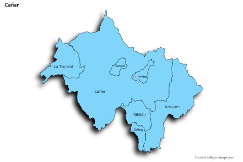 Sample Maps for Cañar (blue,shadowy)