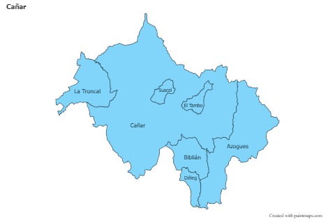 Sample Maps for Cañar (blue)