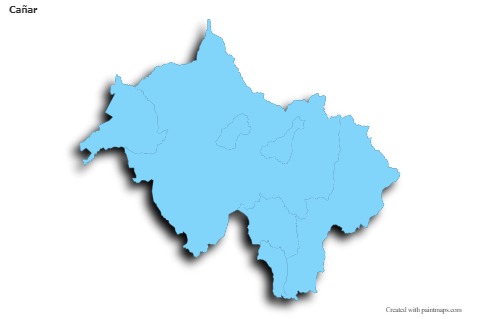 Sample Maps for Cañar (blue,outline,shadowy)