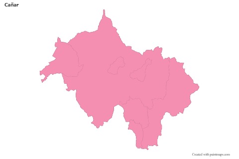Sample Maps for Cañar (pink,outline)