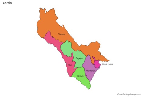 Contoh Peta untuk Carchi (berwarna)