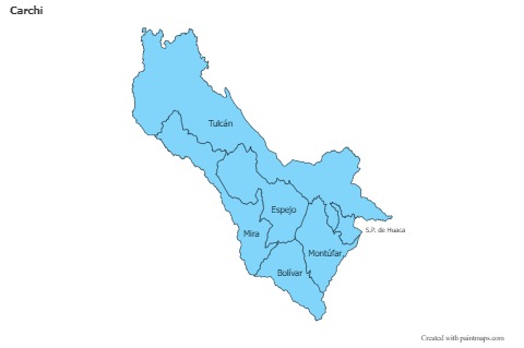 Contoh Peta untuk Carchi (biru)