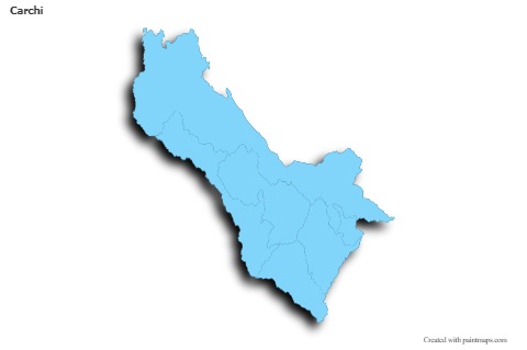 Contoh Peta untuk Carchi (biru,garis luar,bayangan)