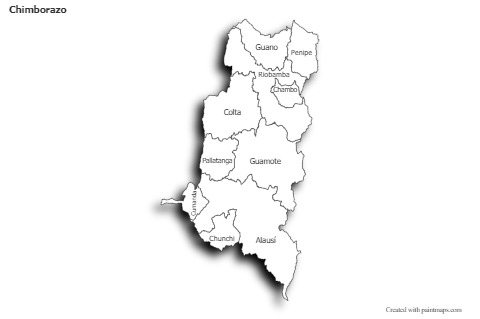 Sample Maps for Chimborazo (black-white,shadowy)