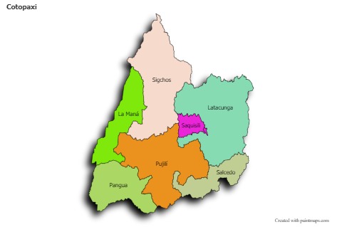 Sample Maps for Cotopaxi (colored,shadowy)