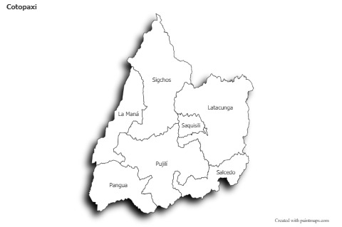 Sample Maps for Cotopaxi (black-white,shadowy)