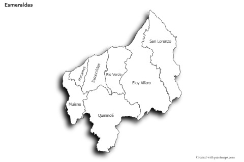 Sample Maps for Esmeraldas (black-white,shadowy)