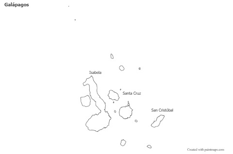 Galápagos için Örnek Haritalar (siyah-beyaz)