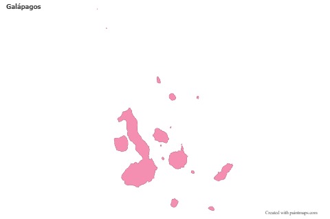 Galápagos için Örnek Haritalar (pembe,anahat)