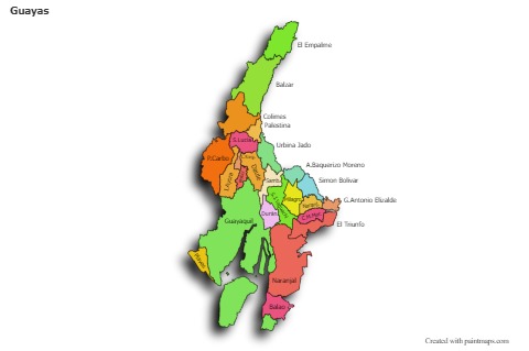 Sample Maps for Guayas (colored,shadowy)