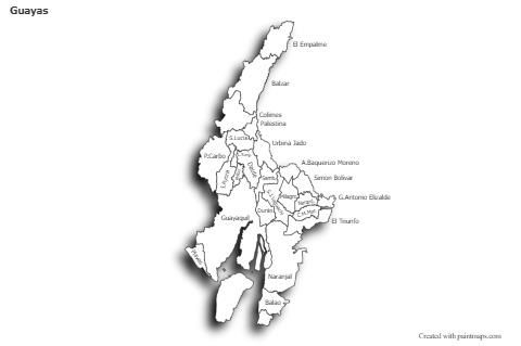 Sample Maps for Guayas (black-white,shadowy)