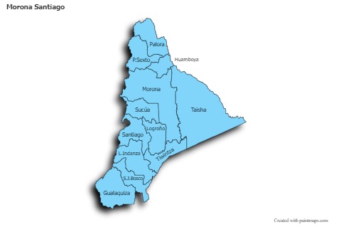Mapas de muestra para Morona Santiago (azul,sombrío)
