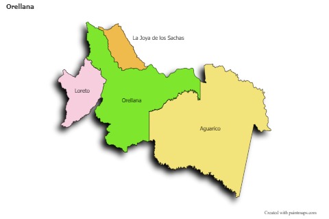 Sample Maps for Orellana (colored,shadowy)