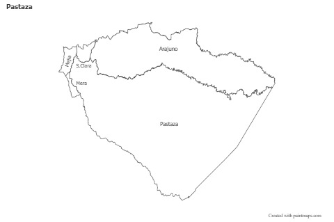 Mapas de muestra para Pastaza (blanco-negro)