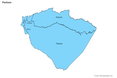 Mapas de muestra para Pastaza (azul)