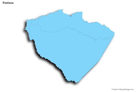 Mapas de muestra para Pastaza (azul,contorno,sombrío)