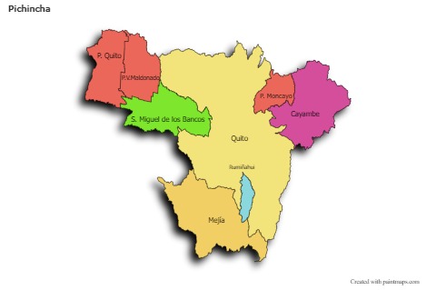 Sample Maps for Pichincha (colored,shadowy)