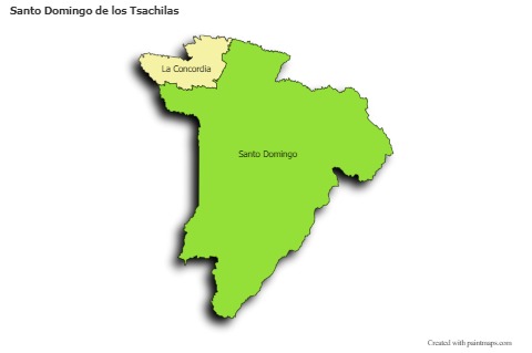 Mapas de muestra para Santo Domingo de los Tsachilas (coloreado,sombrío)