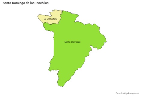 Mapas de muestra para Santo Domingo de los Tsachilas (coloreado)