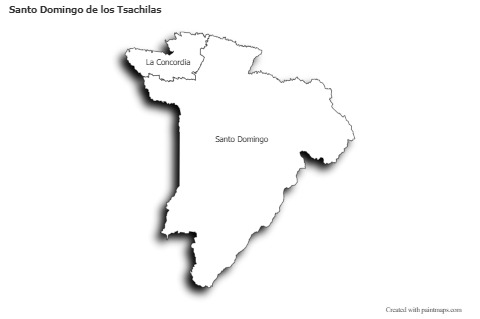 Mapas de muestra para Santo Domingo de los Tsachilas (blanco-negro,sombrío)