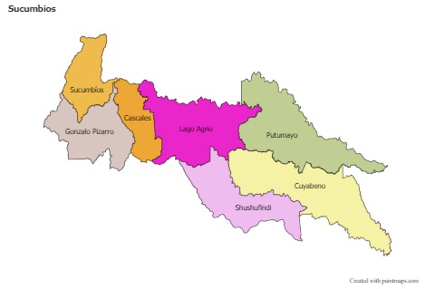 Sample Maps for Sucumbios (colored)