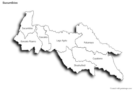 Sample Maps for Sucumbios (black-white,shadowy)