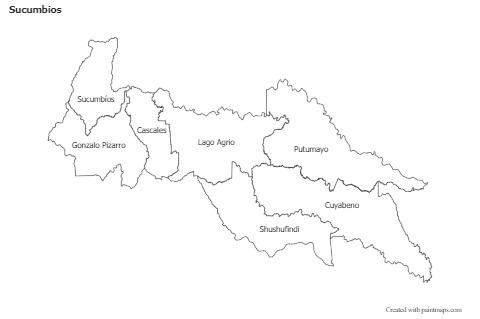 Sample Maps for Sucumbios (black-white)